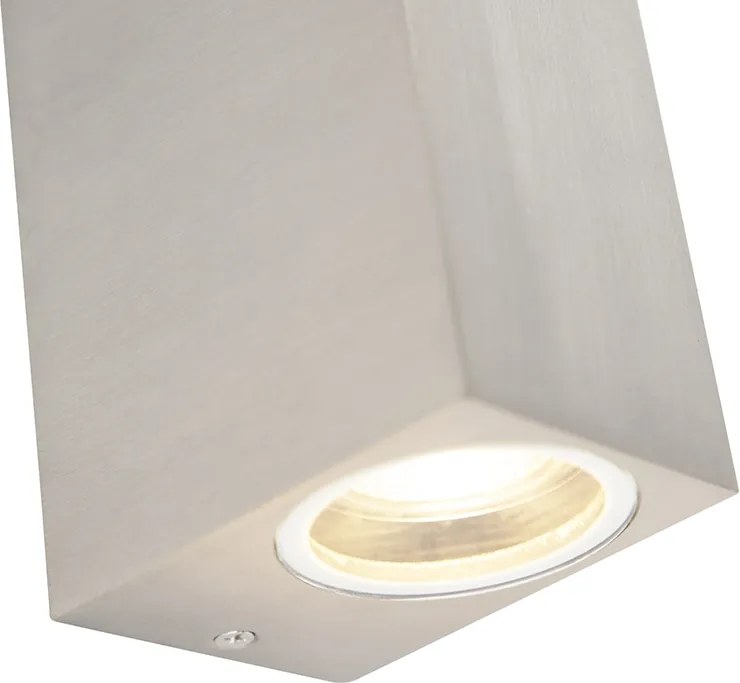 Moderná nástenná lampa hliníková 2-žiarovková IP44 - Baleno