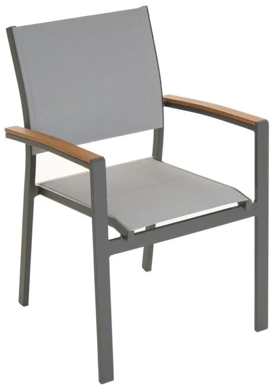 Záhradná stohovateľná stolička antracit,86,5x 57x57,5 ​​cm