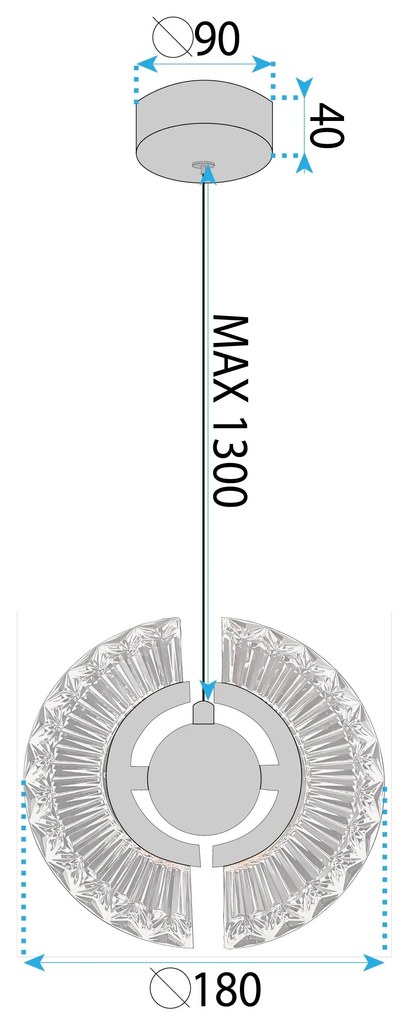 Toolight Toolight, LED stropné svietidlo, 6W, 3000K, LHJ108-2CP, ružové zlato, OSW-60049