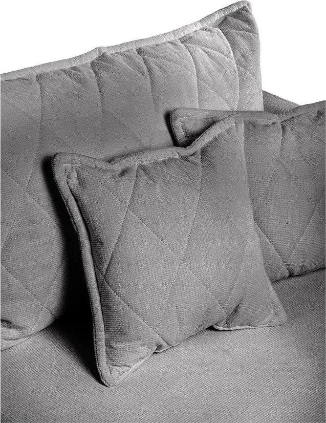 Sivá menčestrová rozkladacia/s úložným priestorom pohovka 215 cm Bjork – Bonami Selection