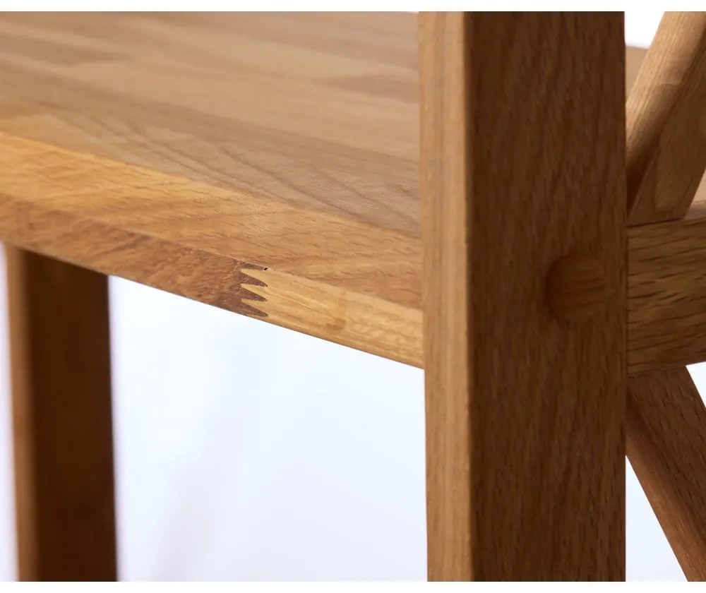 Regál z dubového dreva v prírodnej farbe 70x87 cm X-Shelf – Unique Furniture