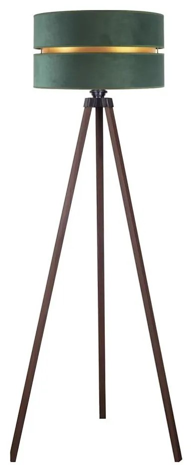 Duolla - Stojacia lampa DUO 1xE27/60W/230V pr. 44 cm zelená/hnedá DU83556SB