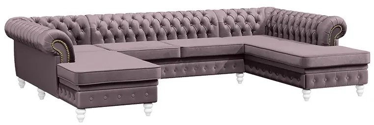PROXIMA.store - Luxusná sedačka CHESTERFIELD LONG U FARBA NÔH: čierna, DRUH LÁTKY: TORRE - 17, FARBA OZDOBNÝCH ŠPENDLÍKOV: barok