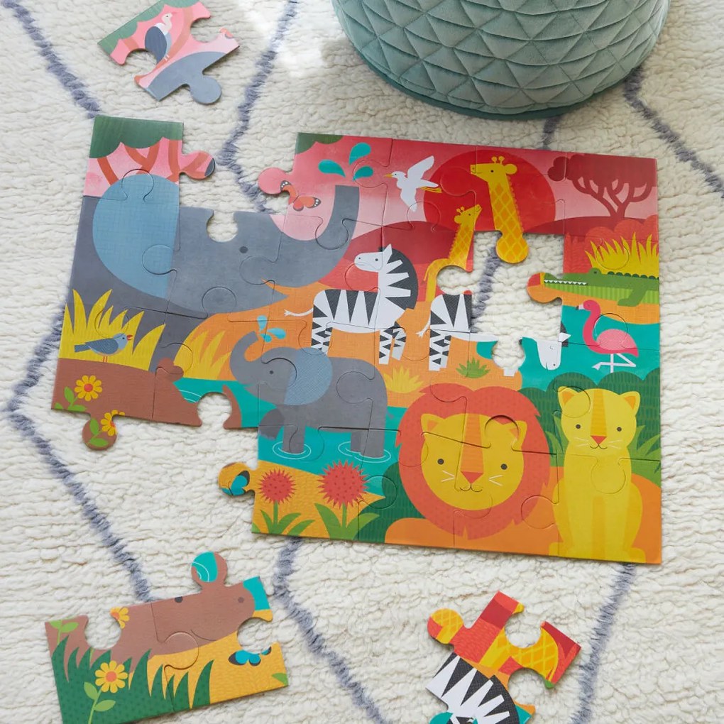 Petitcollage Podlahové puzzle Safari