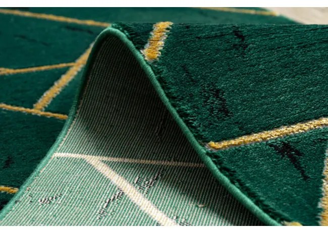 Behúň EMERALD exkluzívny 1012 glamour, marmur, geometrický zelený / zlatý - Výpredaj