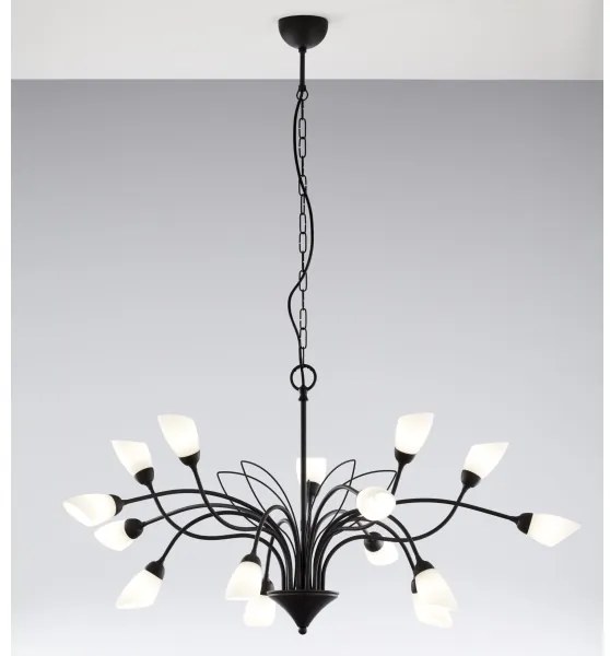 Jupiter 2057 - Luster na reťazi GLORIOSA 15xG9/14W/230V čierny