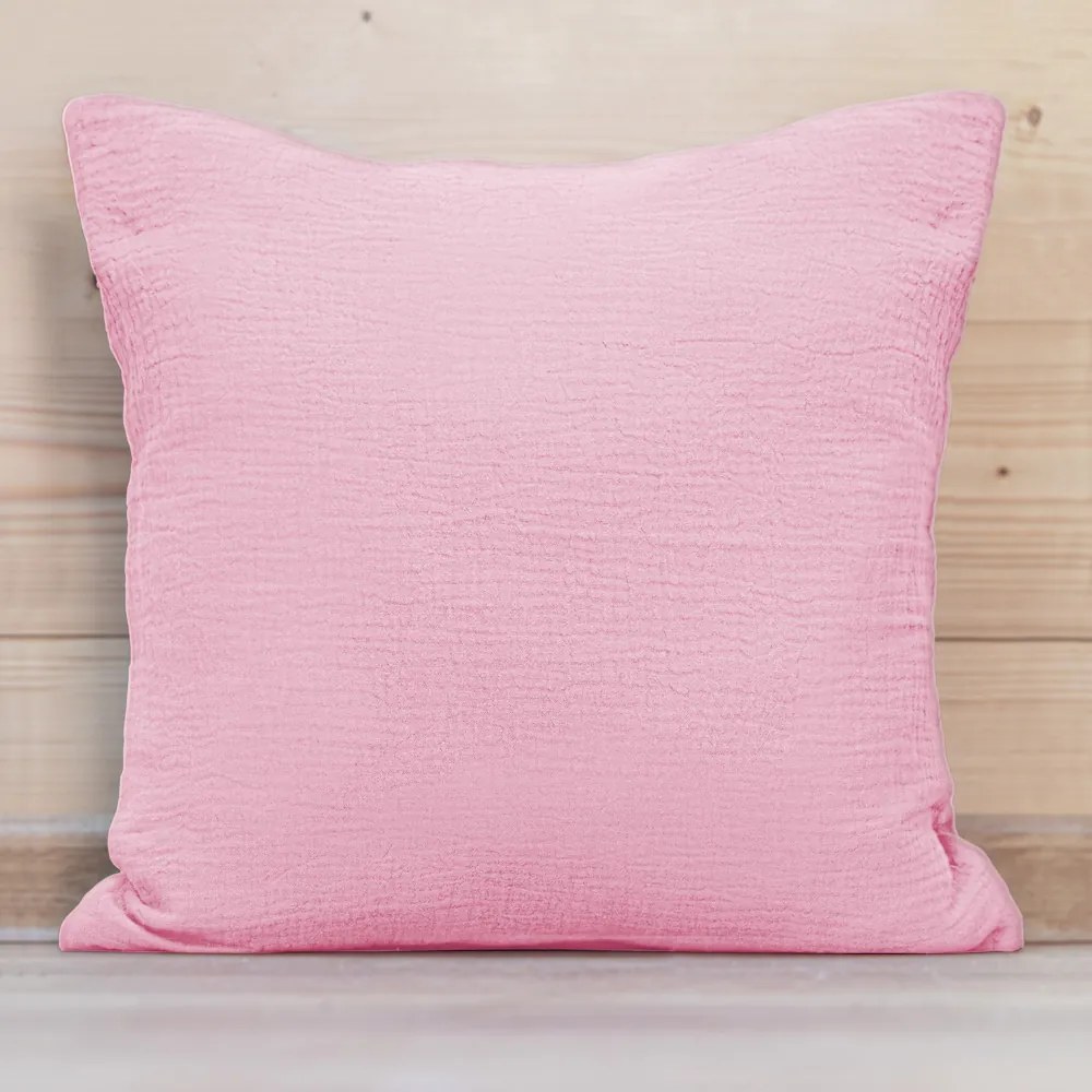 Biante Mušelínová obliečka na vankúš MSN-040 Ružová 30 x 50 cm