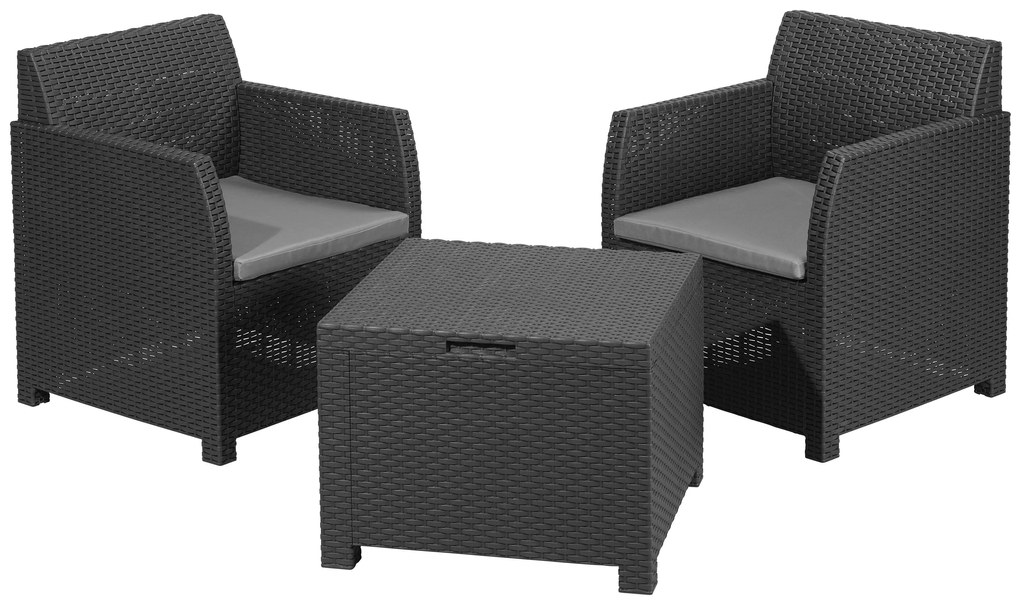 Livarno home Súprava nábytku na balkón, 3-dielna  (100373233)