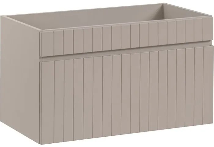 Kúpeľňová zostava Iconic s umývadlami, skrinkami a zrkadlom 100 cm kašmírová/dub coast evoke