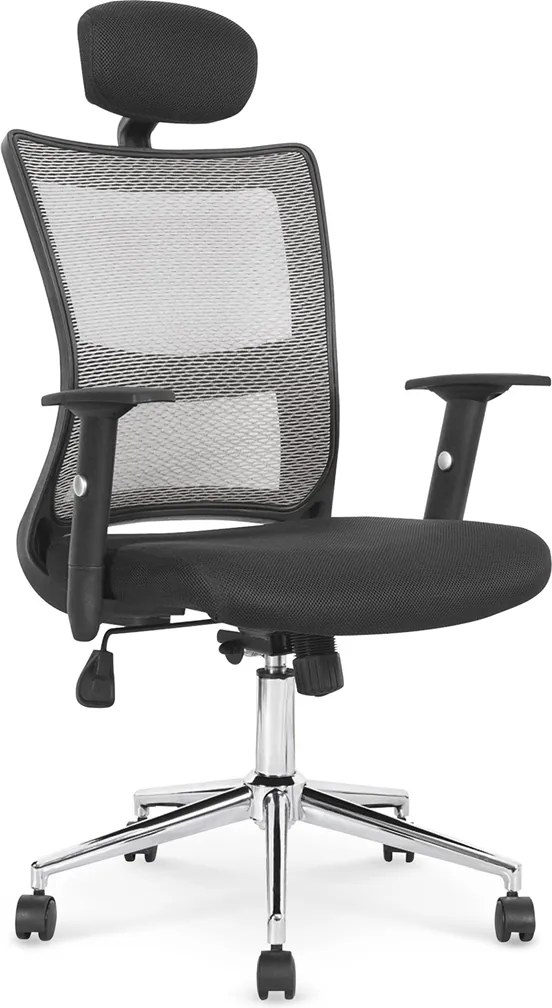 HALMAR Neon kancelárska stolička s podrúčkami čierna / sivá