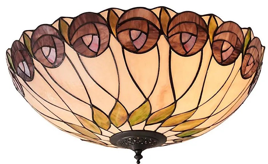 Endon 64173 - Stropné svietidlo Tiffany HUTCHINSON 2xE27/60W/230V, priemer 50 cm