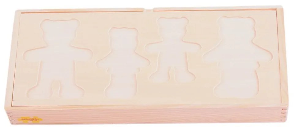 Bigjigs oblékací puzzle v krabičce Medvědí rodinka