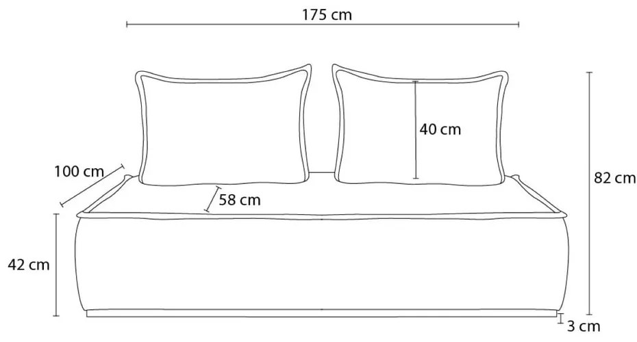 Taupe ženilková pohovka 175 cm Elisa – Bobochic Paris