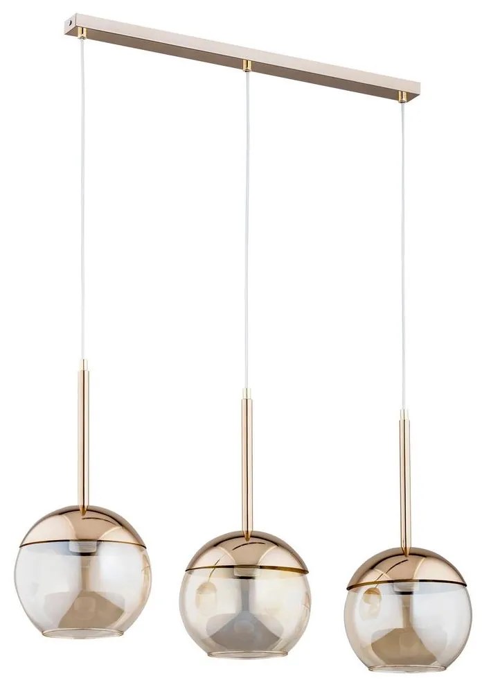 Luster na lanku VOLDA 3xE27/60W/230V mosadz