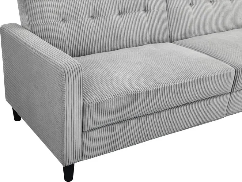 Svetlosivá menčestrová rozkladacia pohovka 82 cm Hartford – Støraa