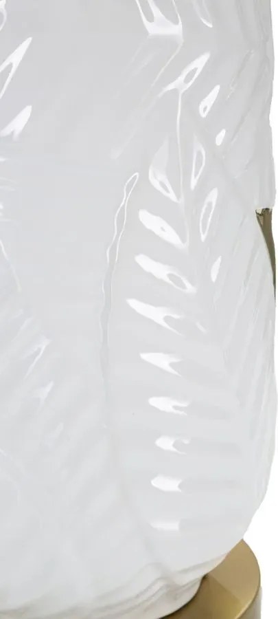 Stolná lampa keramická 70 cm bielo-zlatá