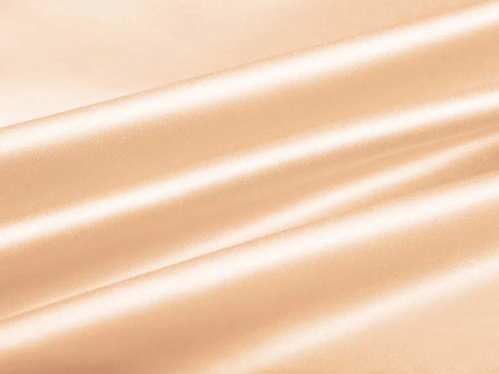 Biante Saténový oválny obrus polyesterový Satén LUX-L046 Béžový 140x180 cm