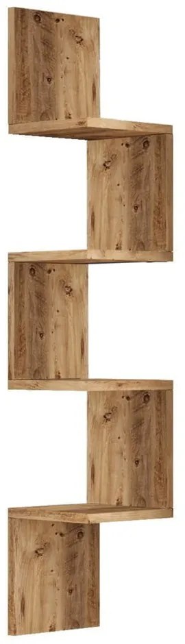 Nástenná knižnica v dekore borovice v prírodnej farbe 22x117 cm Laura - Kalune Design