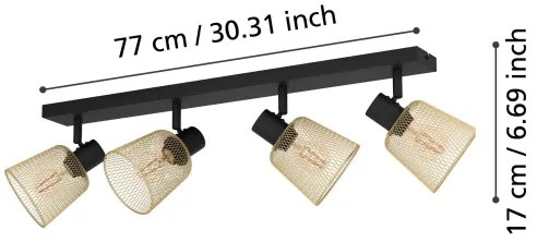 Eglo 900695 - Bodové svietidlo COSLADA 4xE27/40W/230V