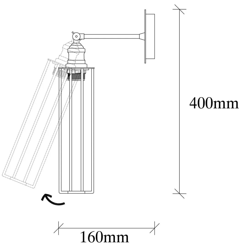 Nástenná lampa Zumra čierna