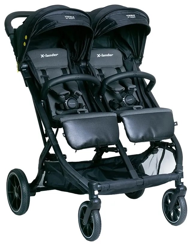 Športový kočík pre dvojičky X-lander X-double Cool Black 2025