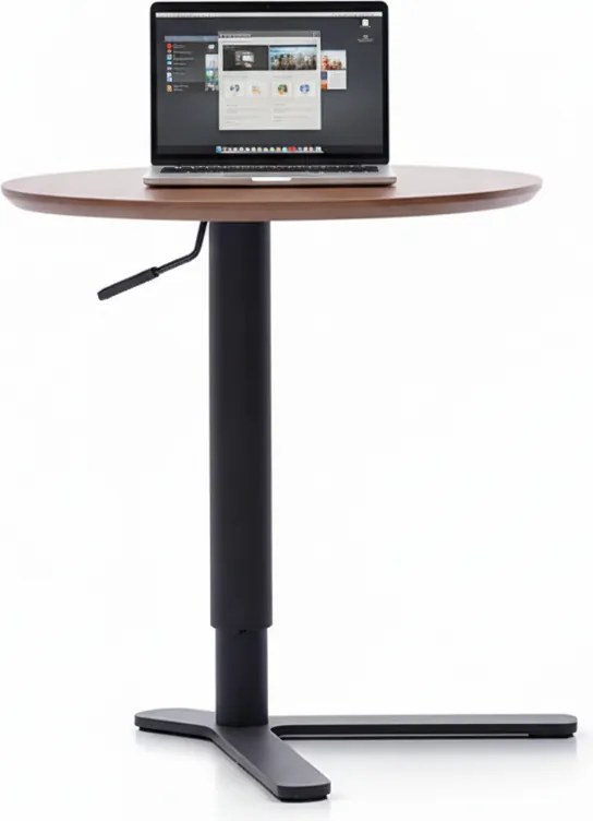 Odkladací stolík, výškovo nastaviteľný, 51-77 x 50 cm, orech tmavý