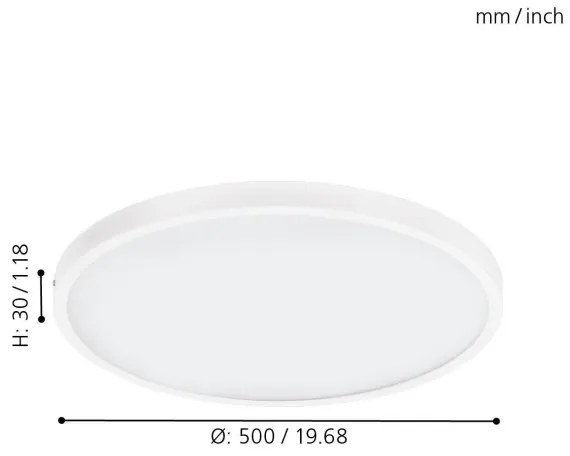 Eglo 97271 - LED stmievateľné stropné svietidlo FUEVA 1 1xLED/25W/230V 3000K