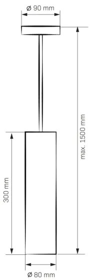 Luster LATI 1xGU10/8W/230V čierna