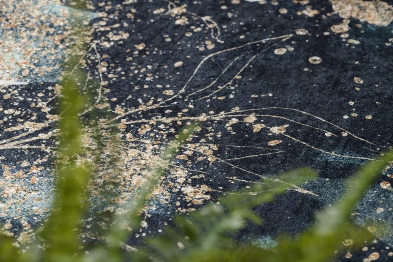 Dywany Łuszczów, Kusový koberec ANDRE Leaves 1336, 120x170, modrá, chodba / predsieň