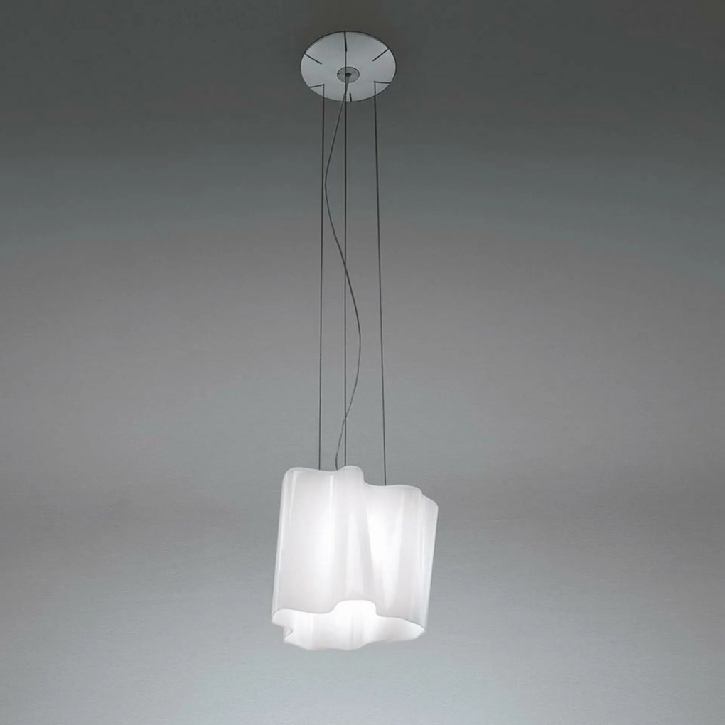 Artemide Logico závesná lampa fumé difúzor, fúkané sklo, E27, 116W