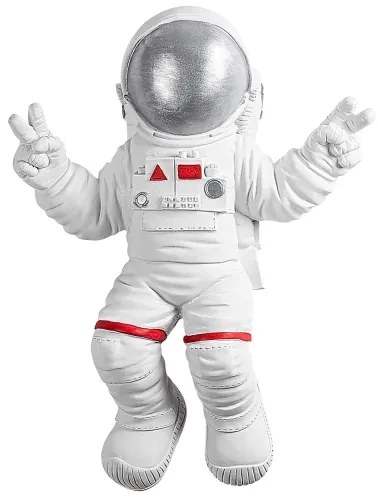 Nástenná dekorácia 47x35 cm astronaut strieborná