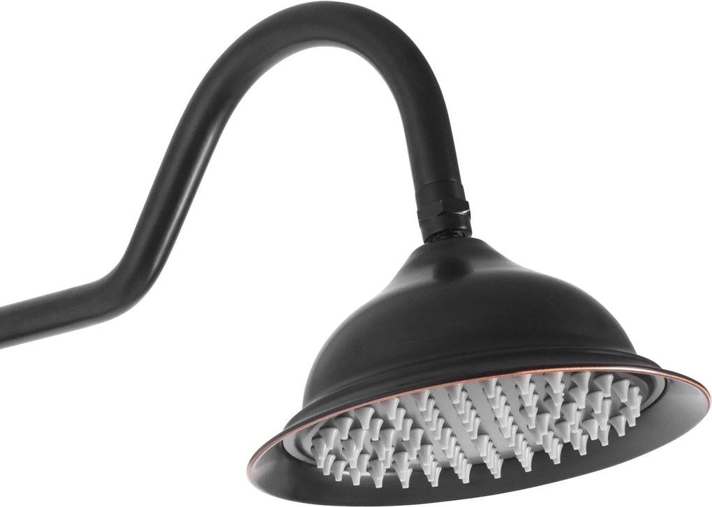 Rea Bergamo, sprchový set v retro štýle, čierna matná, REA-P5001