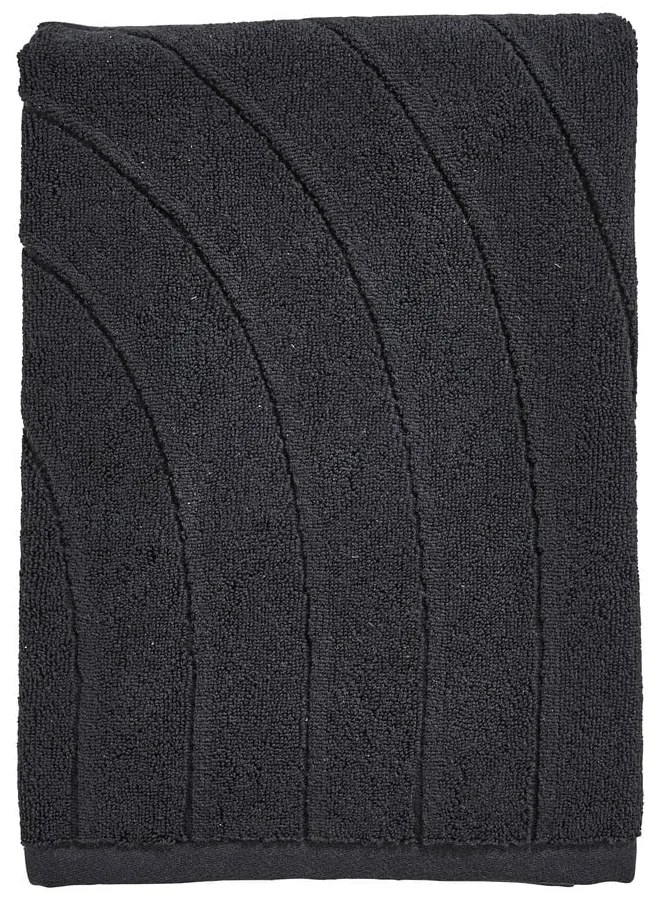 Čierna froté bavlnená osuška 70x140 cm Time – Zone