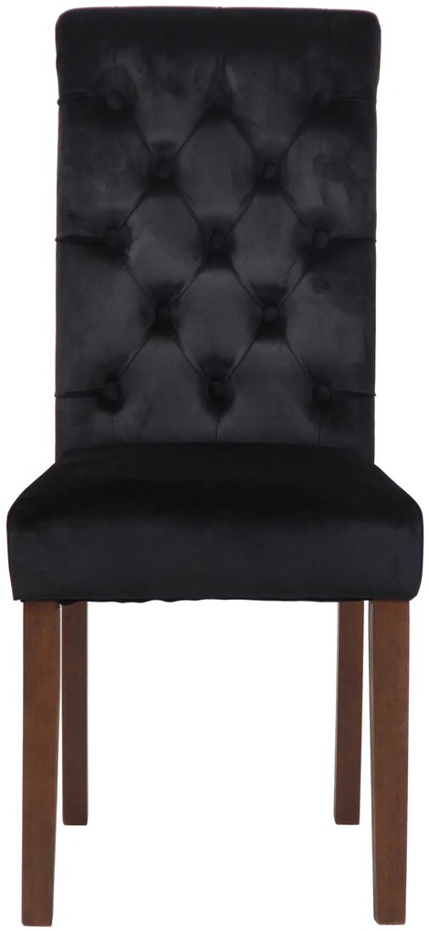 Jedálenská stolička Lisburn - zamat - Čierna