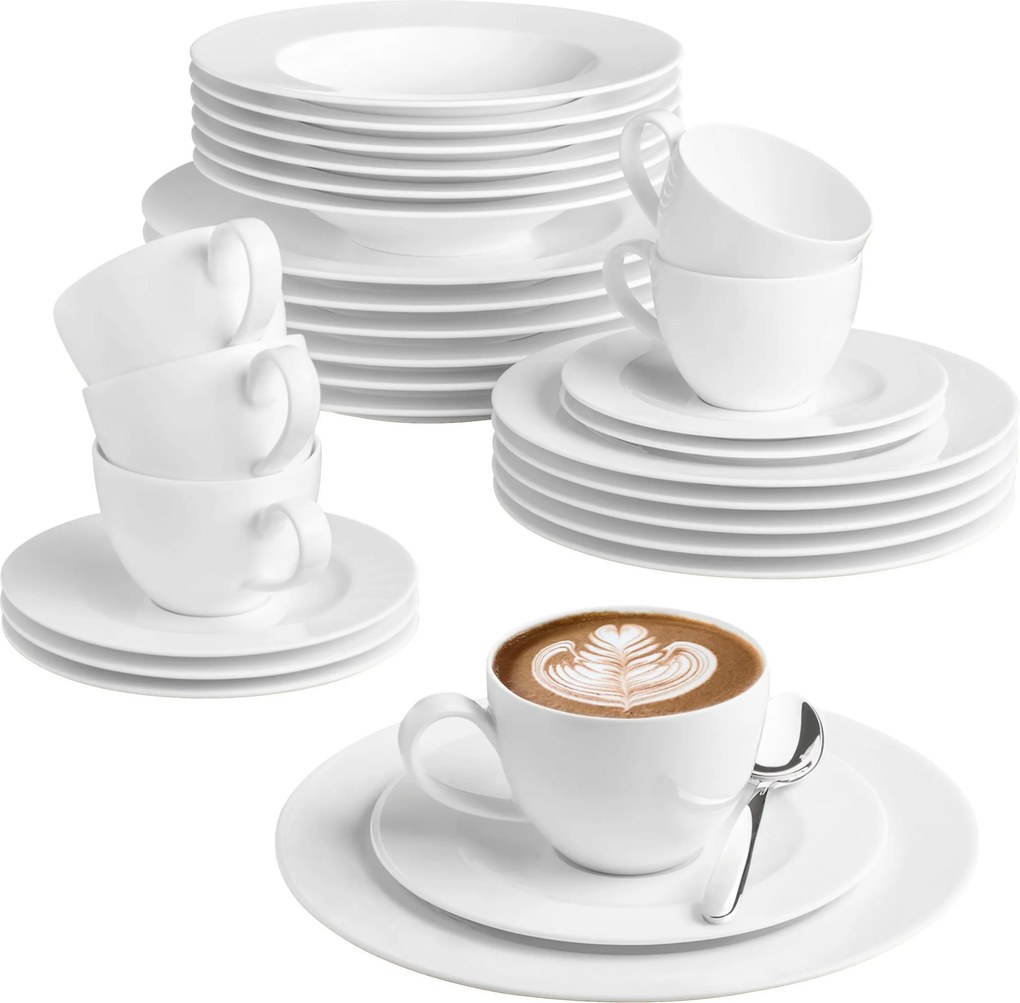 XXXLutz KOMBINOVANÝ SERVIS 30-dielne, porcelán keramika Seltmann Weiden - Jedálenské sety - 0031230379