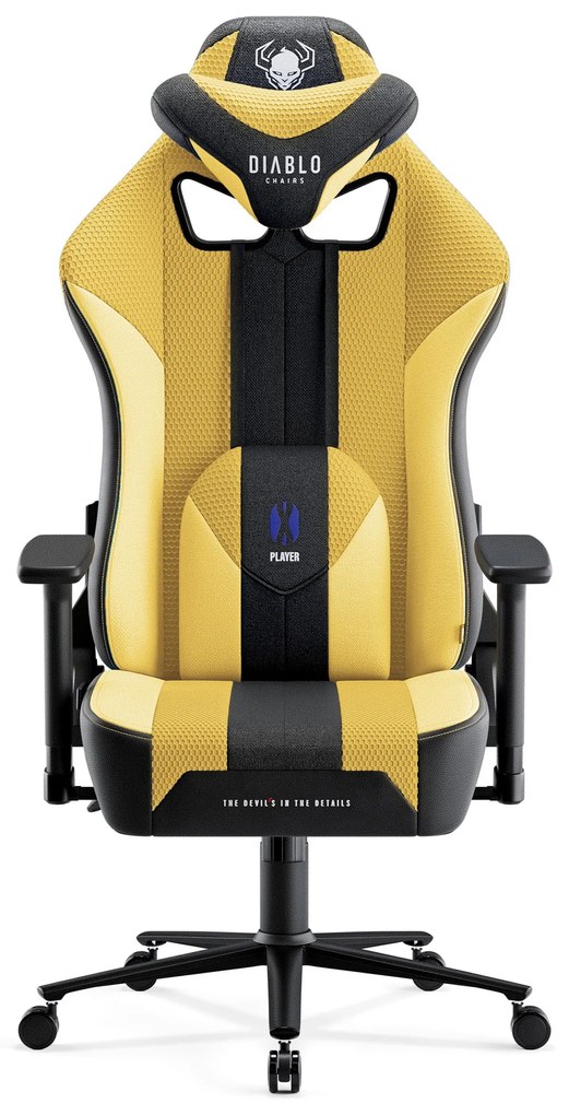 Látkové herné kreslo Diablo X-Player 2.0 King Size, Dark Sunflower