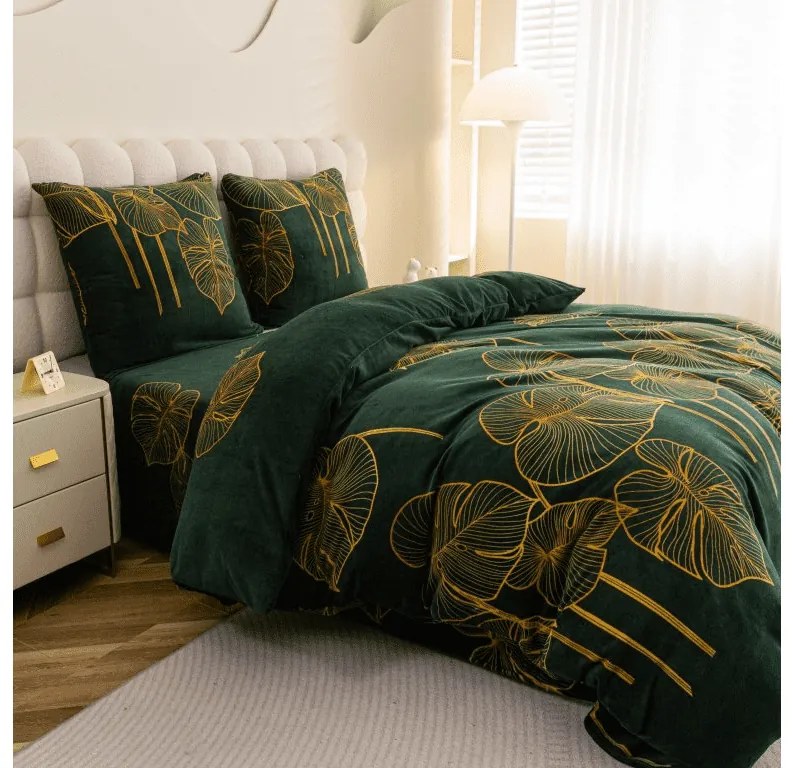 Obliečky mikroplyš VENECIA zelené Rozmer obliečok: 70 x 90 cm | 140 x 200 cm