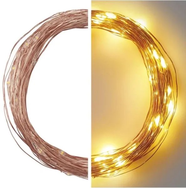 LED Vianočná vonkajšia reťaz 100xLED/15m IP44 teplá biela