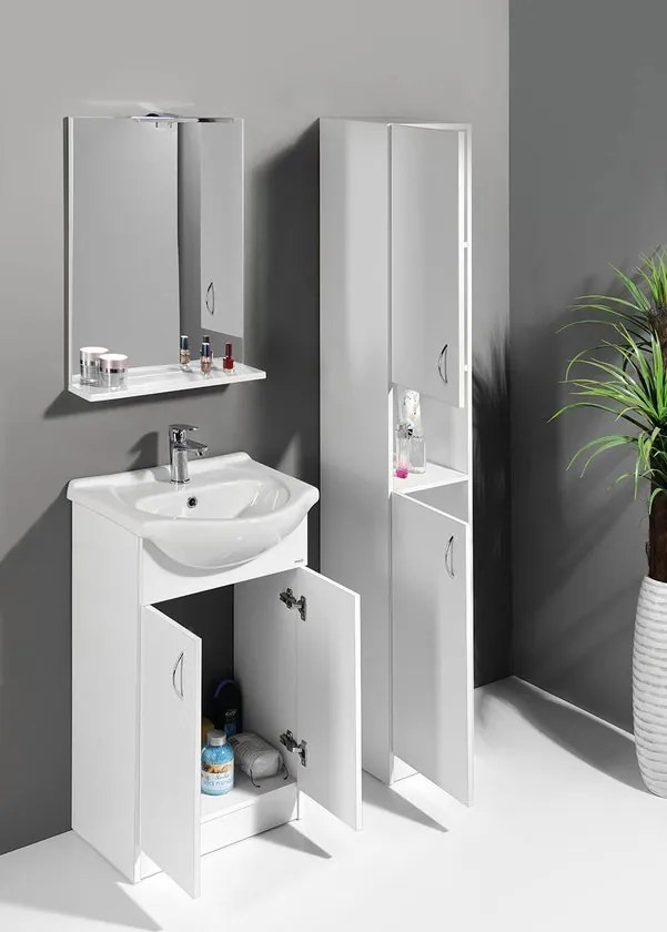 Aqualine SIMPLEX ECO 50 umývadlová skrinka vrátane umývadla 47x83, 5x29cm SIME500