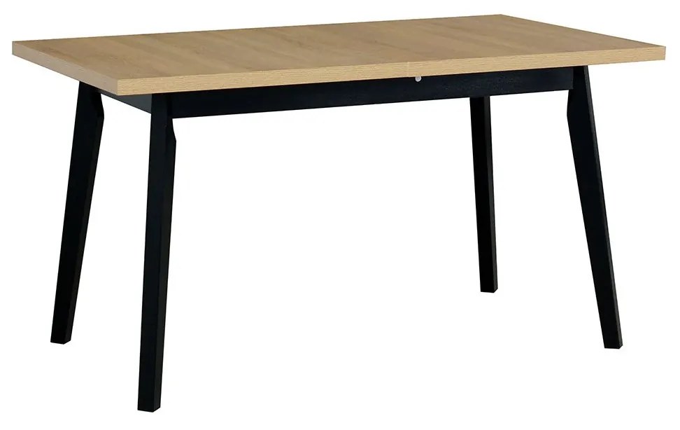 Stôl Harry 80 x 140/180 V, Morenie: dub artisan L, Farby nožičiek: čierna