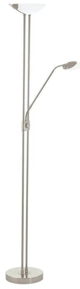 Sivá LED stojacia lampa so skleneným tienidlom (výška 180 cm) BAYA LED – EGLO