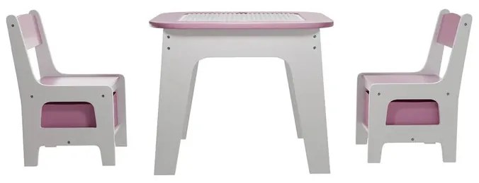 InternetovaZahrada Detský drevený set Milou - ružový