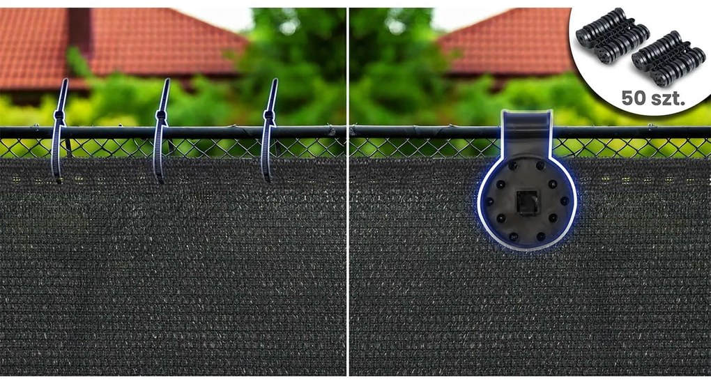 Tieniaca sieť 1,2x25m 140g/m2 + 50 svoriek PLONOS 454010 - sivá