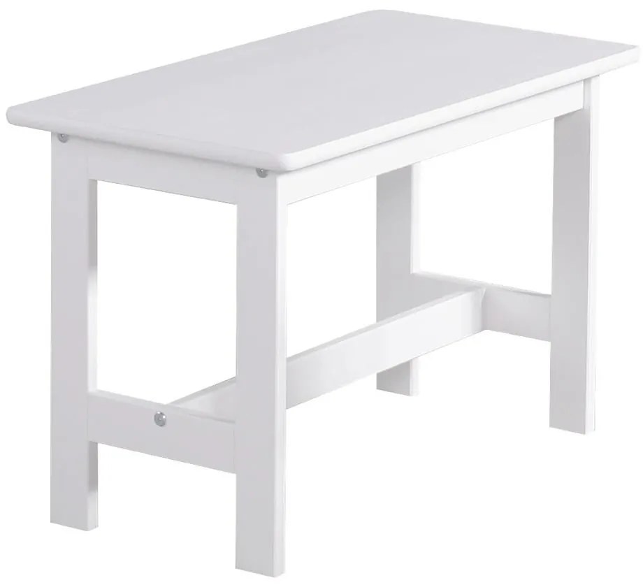 Biely detský stolček z masívneho borovicového dreva Pinio Baby