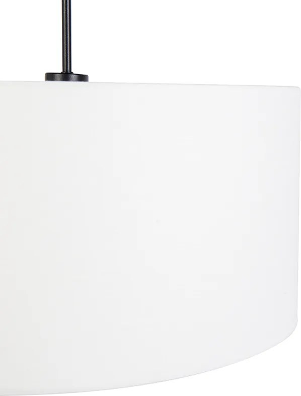 Moderné závesné svietidlo čierne s bielym tienidlom 50 cm - Combi 1