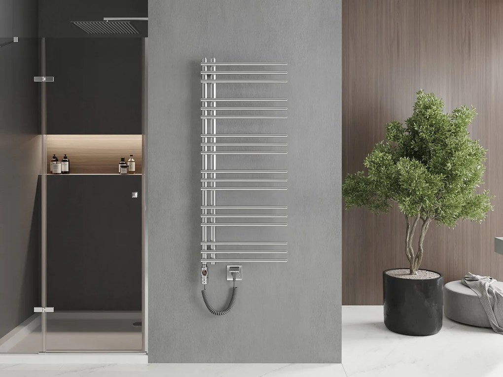 Mexen Neptun, elektrické vykurovacie teleso 1200 x 500 mm, 600 W, chrómová, W101-1200-500-2600-01