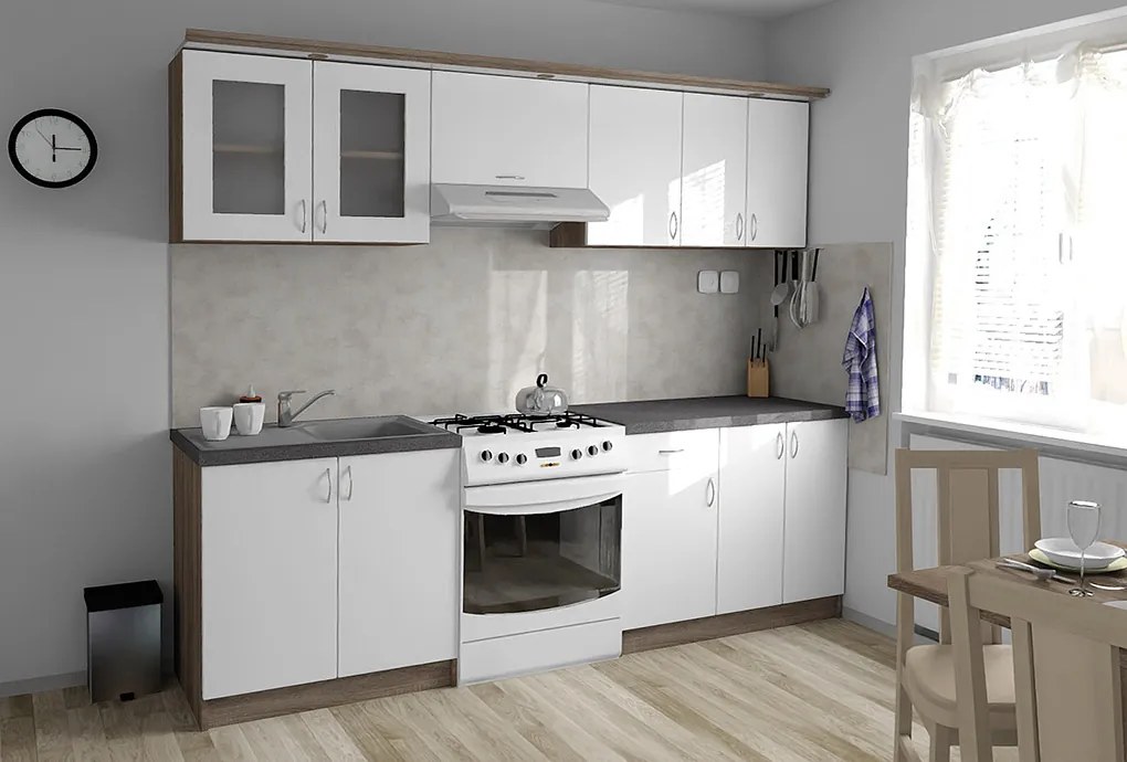 Nabytekmorava Kuchynská linka Bára B farba kuchyne: biela