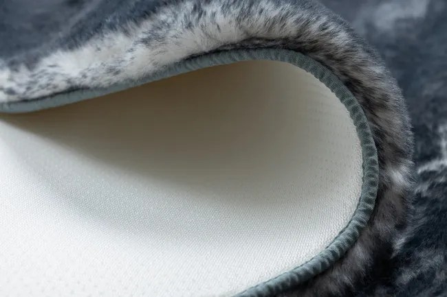 Koberec LAPIN Shaggy slonia kosť/čierny protišmykový kruh