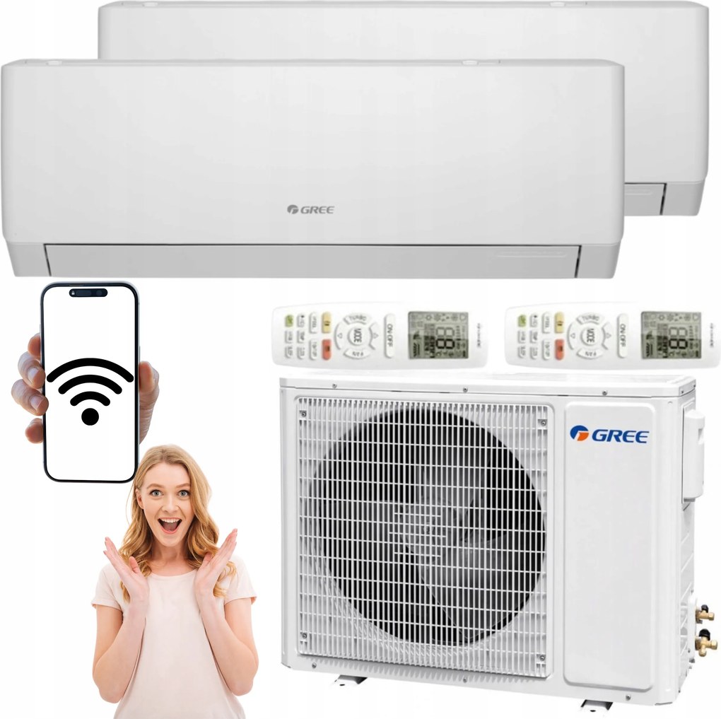 Nástenná klimatizácia Multisplit Gree Pular 3,2kW 3,2kW Wifi Vykurovacia Jednotka