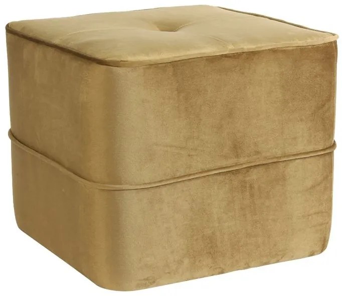 Karamelový zamatový puf Kiki - 40 * 40 * 35cm